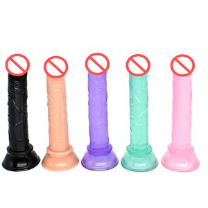 Realistischer Dildo-Massagegerät, flexibler Analgurt, großer Penis, starker Saugnapf, Silikon, G-Punkt, Penis, Sexspielzeug für Frauen