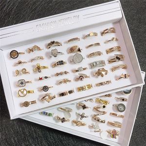 Mix Styles Titaniumstahl ohne verblassende Roségold -Moderinge Großhandel Neue Schmuck tolle Qualität