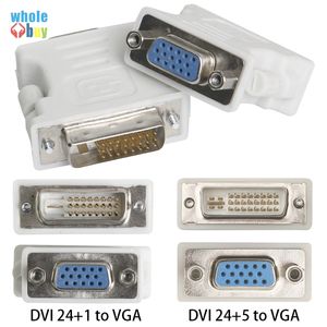 DVI 24 + 1 24 + 5 VGA 어댑터 듀얼 모니터 커넥터 VGA to DVI 변환기 어댑터 어댑터 커넥터 300pcs / lot