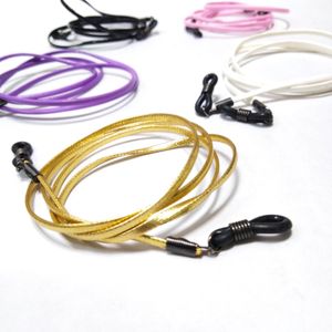 5 mixed colors flat PU leather eyeglass cord spectacle chain reading glass string sunglass rope eyewear lanyard