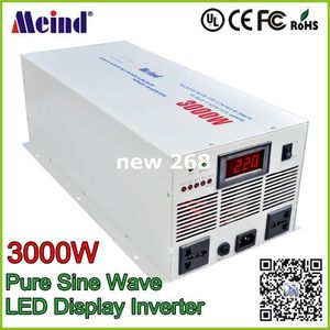 Freeshipping Peak 6000W Solar Inverter With Charger battery 3000W Pure Sine Wave Car Power Inverter DC 24V to AC 220V Auto Power Converter