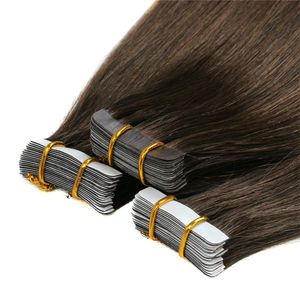 Double Drawn Brazilian Straight 40Pieces/Pack 100g 120g Blonde black brown Skin Weft 8-30 Inch Tape in Hair Extensions