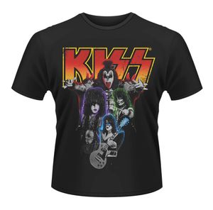 Beijo Neon Banda Rock Heavy Metal Gene Simmons Para Hombre Unisex Moda Camiseta Top Tee