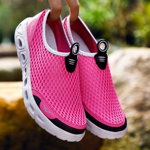 Discount Sale Women mens run shoes Slip On Summer Breathable Wading shoes sports trainers sneakers Homemade brand Made in China size 39-44