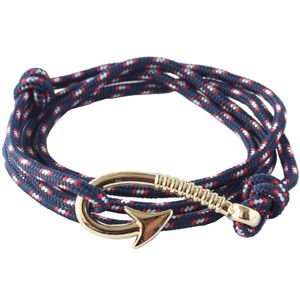 QingGear Braccialetto a Gancio da Pesca Regolabile in Paracord Fatto a Mano con Ciondolo a Gancio da Pesce Braccialetto di Corda Tattico per Paracadute Campeggio Gadget all'aperto