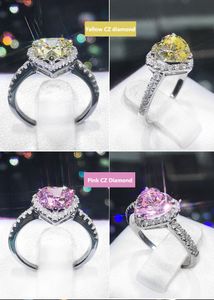Großhandels-Love CZ-Diamant-Ring-Luxusdesigner-Schmuck versilbert mit Kasten-Weißgold-Damen-Ring-Geburtstagsgeschenk
