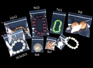 Multi Sizes 100 Pcs Clear PVC Anti-Oxidation Lock Jewellery Display Pouch Resealable Jewelry Poly Plastic Packaging Bags for Pearls Jade