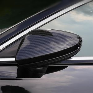 Karbon Fiber Renk Araba Styling Kapı Aynaları Dekoratif Çerçeve Trim Audi A6 C8 2019 LHD Dış Yan Dikiz Aynası Kapakları