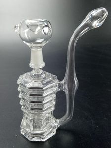 Unikt design glas vatten bongs hookah klassisk byggnadstyp olja dab riggrör mini heady för chicha rökning