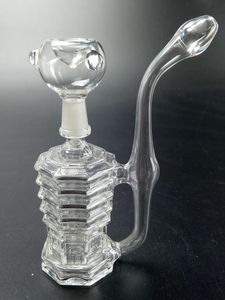 Bong ad acqua in vetro dal design unico Narghilè Tipo di edificio classico Tubi da olio Dab Rig Mini Heady per il fumo di Chicha