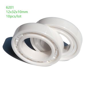 10 pz Spedizione gratuita 6201 ZrO2 cuscinetti in ceramica piena 12x32x10mm cuscinetti radiali a sfere in ceramica zirconio 12 * 32 * 10mm
