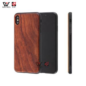 Moda Bambusowy Drewniany TPU Pusta Niestandardowa Design Logo Mężczyźni Przypadki Telefonowe Wodoodporne dla iPhone 6S 7 8 Plus 11 Pro XS XR Xmax