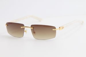 New Rimless мраморные белые планки солнцезащитные очки 8100926 стиль утра дизайн классическая модель солнцезащитные очки высокого качества очки мужские и женские