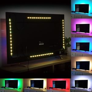 Wholesale true lighting resale online - True Shine DC V CM Flat Screen Multi color USB Powered TV Light