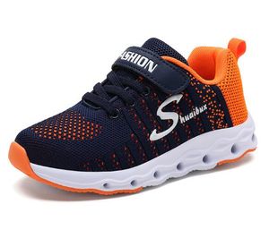 Sapatos esportivos das crianças sapatos de menino respirável na primavera e outono zhongda sapato de viagem infantil com calçados de lazer de pano líquido WL206