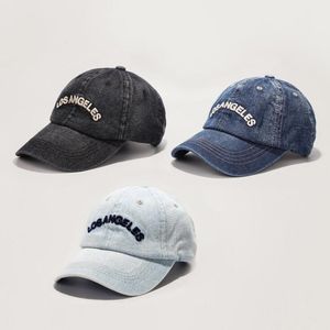 Primavera Nova Denim Bonés de Beisebol Los Angeles Retro Bonés de Beisebol Unisex Chapéu Snapback Casual Hip Hop Caps