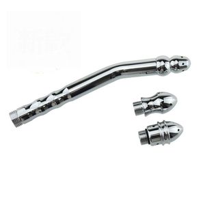 Aluminiumlegering Anus Vaginal rengöringskran Dusch Lave Vatten Munstycke 3 Style Plug Head Enema Anal Rengöring, Anal Sex Toy, Anal Plug