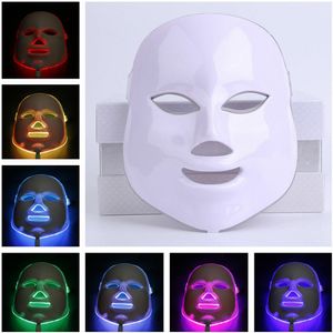 7 Färgljusfoton LED-ansiktsmask elektrisk ansikte hudvård föryngringsterapi Anti-aging Anti Acne Whitening Hud Dra åt