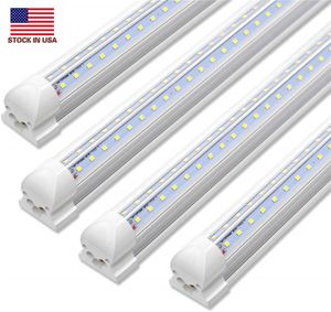 2700K Warm White V Shaped Integrated LED Tubes 8ft 8 Feet 72 Inch Bubs LED T8 LED Tube Light Double Sides Lighting