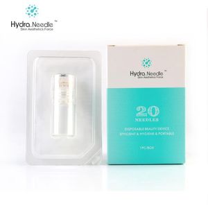 Packing Hydra Needle 20 pinos Aplicador de soro Aqua Gold Microchannel MESOTERAPIA Tappy Nyaam Fine Touch Microneedle Roller