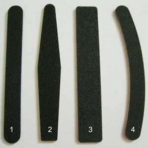 10 Stks Way Black Grit Banana Nail File Buffer Blok Nail Art Sanding Buffer Files voor Salon Manicure UV Gel Tips Wasbare bestanden