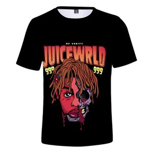 T-shirts Rapper Hip Hop Juice WRLD 3D Camiseta impressa Mulheres homens Moda de verão ONCE ONGO CHISTA DE MANEIRA CHURRA CHISTORES DO CHAMISHAS DE REAL