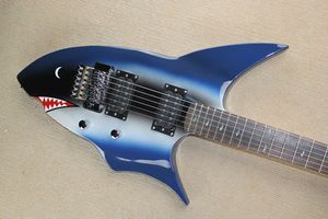 Toppkvalitet Custom Grand Shark Form Electric Guitar med tremolo gratis frakt