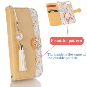 Luksusowy Japonia Tassel Pearl Flip Case Dla iPhone X X XR iPhone XS Max Magnetyczny Portfel Skórzany Gniazdo Kieszeni Kieszonkowy Korea Book Cover
