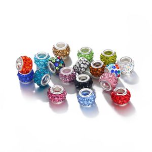 9*14mm DIY Diamond Large Hole Beads European Bead Boutique Diamond Bead Accessories Tibetan Silver DMSJZ008 Handmade Lampwork