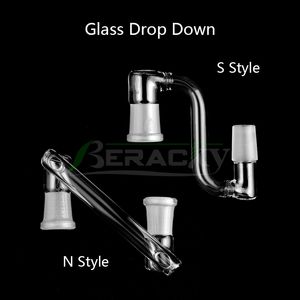 DHL !!! Gerade Parallel Glas Dropdown Adapter Männlich Weiblich 14mm 18mm Glas Dropdown Adapter Für Quarz Banger Ölplattformen Glas Wasser Bongs