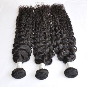 DHL Factory Offer Wholesale 7A Shedding free Tangle free 100g/piece 4pcs/lot Deep Wave Brazilian Human Hair Weave Extensions