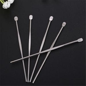 SS Wax Dabber Tools 80 мм Нержавеющая сталь Очиститель для ухода за ушами Ego Pen Сухая трава Dab Титановый концентрат для ногтей Daber Dabbing Курительные принадлежности