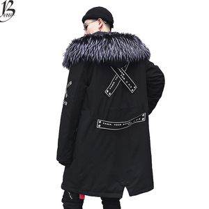 Зимняя теплая куртка мужчины густые бархатные теплые куртки Parkas Hombre мужская куртка с капюшоном длинная траншея пальто нас размер XS-XL