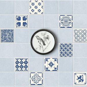 20 peças vestido de porcelana azul e branca da telha Subsídios Diy Liberdade Dividir Joint Decoração Wall Stickers Dt034