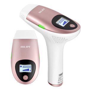 MLAY T3 IPL Hårborttagningssystem Lätt epilator 300000 blinkar för ansiktskropp HR Bikini Electric Depilador En lasertrimmer