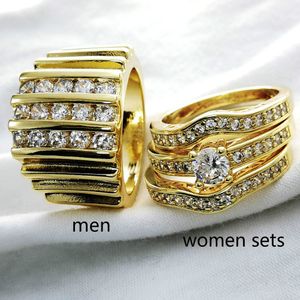 Force & Claw setting zircon Men women ring set wedding Couple men size 8 to 15, women size 5 to 10 R117,R179