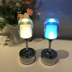 Led bar lamp charging small night light touch creative restaurant cafe wine nostalgic bar table lamp