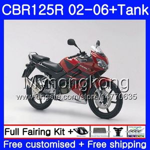 Ciało + zbiornik dla Honda CBR-125R CBR125R Red Factory 2002 2003 2004 2005 2006 272HM.27 CBR 125CC 125 R 125R CBR125RR 02 03 04 05 06 Owalnia