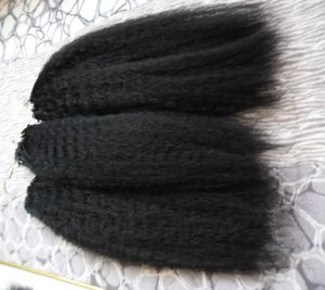 Malaio Do Cabelo Virgem corase yaki 300 s kinky reta micro extensões do cabelo do laço 300g kinky reta Micro Loop Extensões de Cabelo Humano