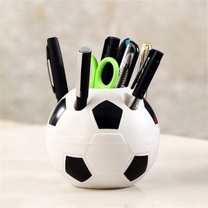 Folha de futebol Ferramenta Suprimentos Caneta Lápis Suporte Forma De Futebol Tooth Tooth Tooth Tooth Tooth Tooth Rack Table Decoração Decoração Presentes Estudos