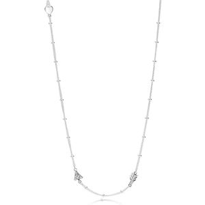 Ny 2018 Ny 100% 925 Sterling Silver Pandora Charm Halsband Elegant Temperament Fit DIY Bead Kedja Lämplig Tjej Presentjewelry 397795cz