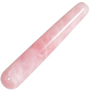 Wholesale Natural Pink Rose Quartz Crystal Stone Massage Wand for Acupuncture Therapy Pointed Stick Tretament Gua Sha Free shipping