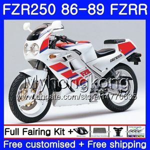 هيكل YAMAHA FZRR FZR 250 FZR250 1986 1987 1988 1989 249HM.36 FZR250RR FZR-250 FZR 250R factory hot white FZR250R 86 87 88 89 Fairing kit