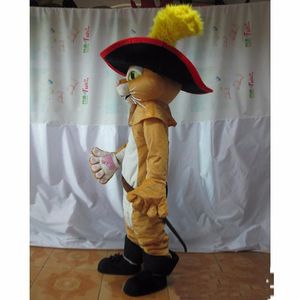 2019 trajes quentes de alta qualidade Puss In Boots Mascot Costume Pussy Cat Mascot Costume Frete Grátis