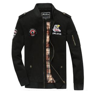 Fashion-Clothing Jacket för Man Höst Mode Broderi Design Coats Zipper Up Kläder Ytterkläder