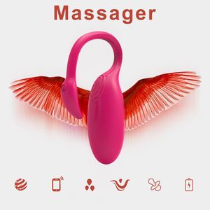 Cisne Forma Inteligente Controle Remoto Controle Remoto Sem Fio Vibrador Ovo de Salto Clitóris Massageador Brinquedos Sexuais Para As Mulheres Se Masturbam S627