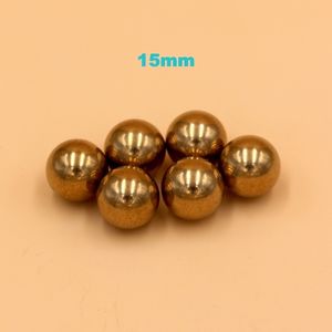 15mm Latão (H62) Bolas de Rolamento Sólidas Para Bombas Industriais, Válvulas, Dispositivos Eletrônicos, Unidades de Aquecimento, Chaves de Segurança e Trilhos de Móveis