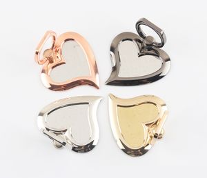 Wholesale mirrored stands resale online - Universal Degree Mirror Heart Shape Finger Ring Holder Ring Phone Stand For Samsung For Mobile Phones