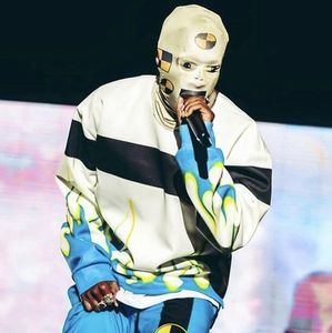 AWGE TESTING Máscara de robô ASAP ROCKY hip hop chapelaria moda máscara de festa ao ar livre Chapéus de rua da moda