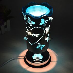 LED -nattbordslampor Butterfly Fragrance Lamp Plug Touch Sensing Bedroom Bedside Creative Gift